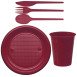 Economical Disposable TableWare Burgundy